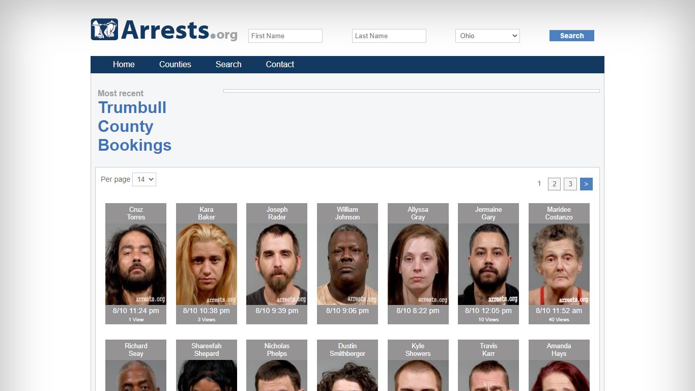 Trumbull County Arrests and Inmate Search