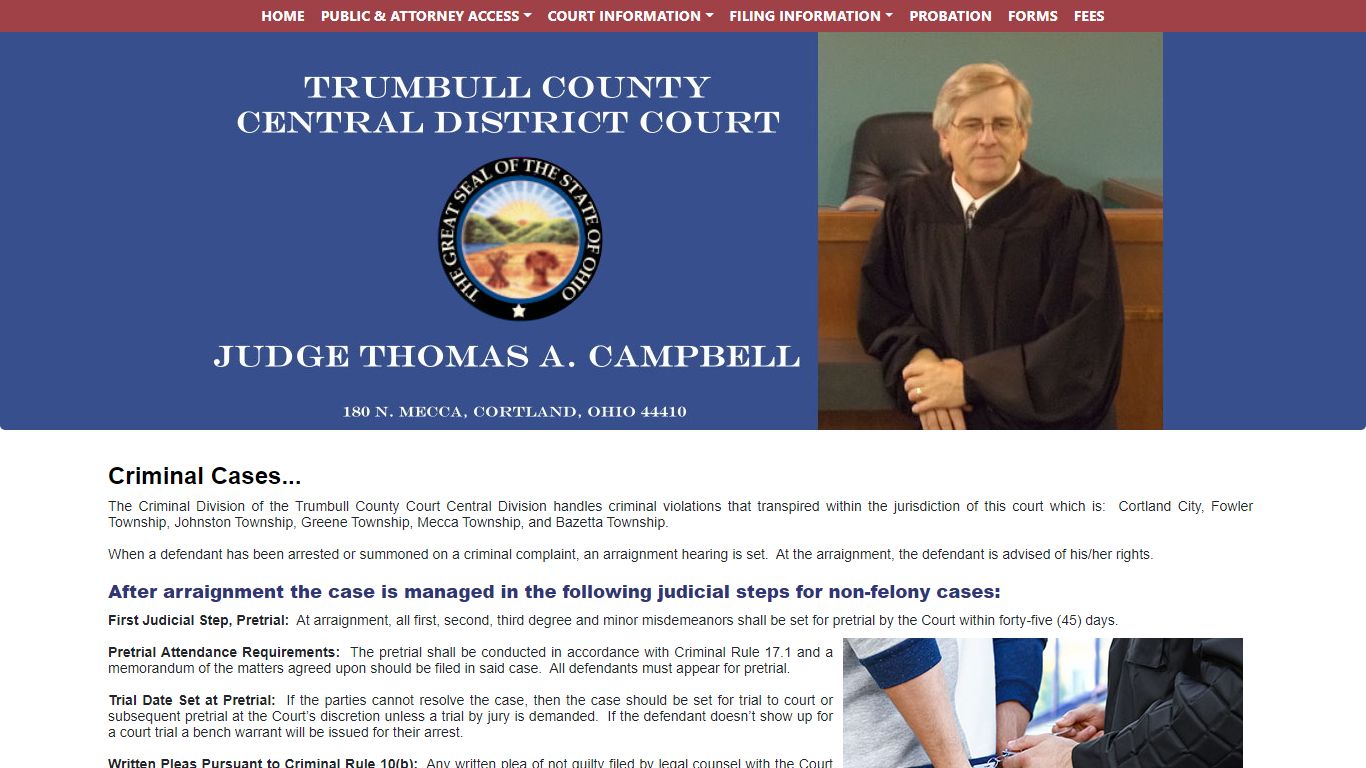Trumbull County Central District Court